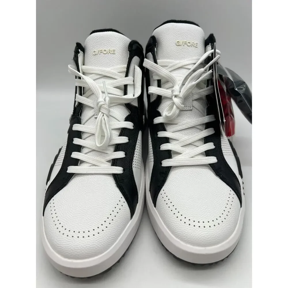 G/Fore G.112 Leather Mid-Top Street Shoe Black/White Men's Size 11.5 New